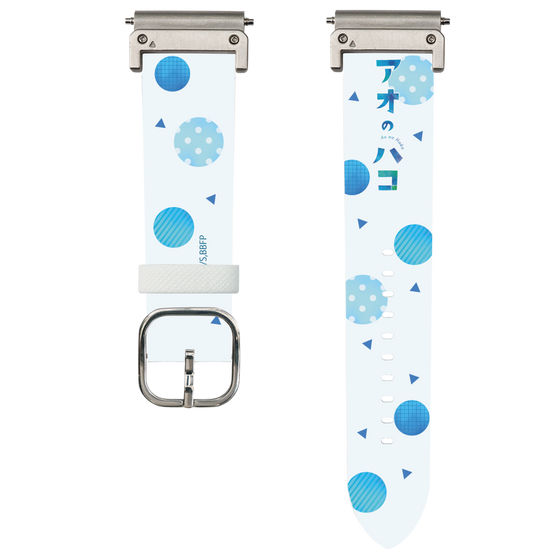 スマートウォッチレザーバンド［ アオのハコ - ロゴ ］