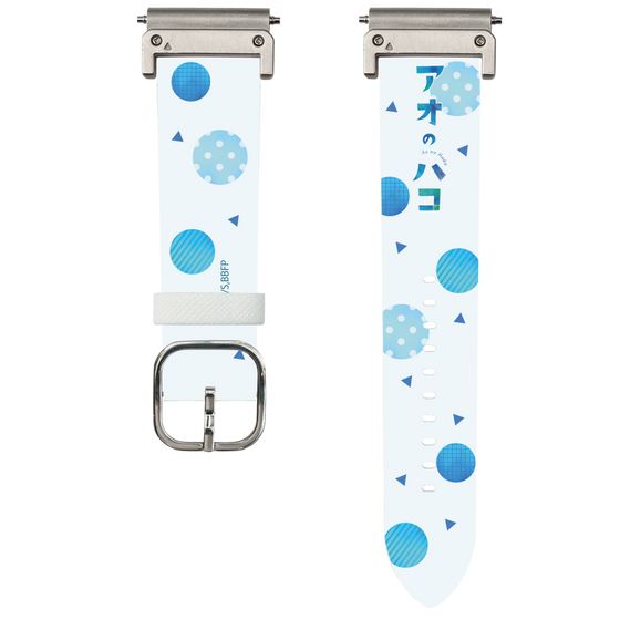 スマートウォッチレザーバンド［ アオのハコ - ロゴ ］