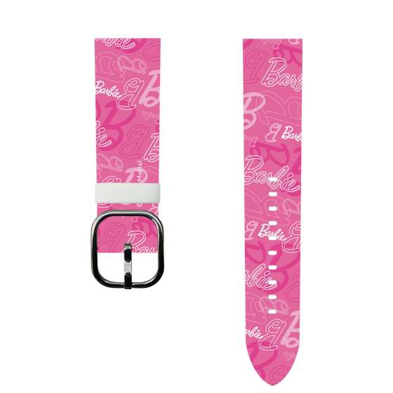 スマートウォッチレザーバンド［ Barbie - ロゴパターン1 ］