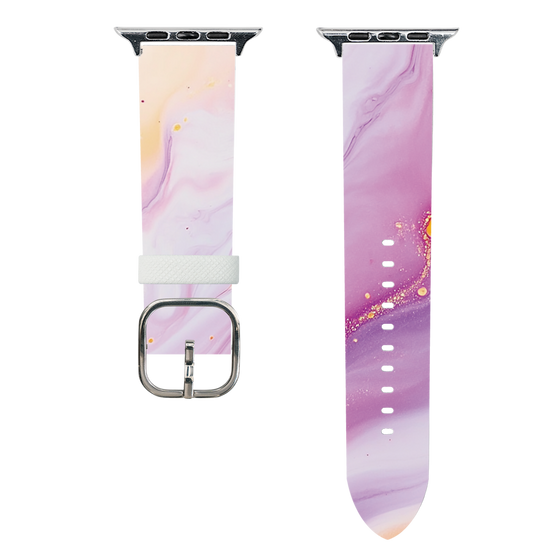 スマートウォッチレザーバンド［ Color Rain - オリジナル - Moonlit Mauve ］