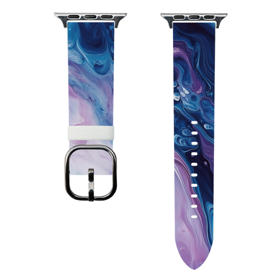 スマートウォッチレザーバンド［ Color Rain - オリジナル - Twilight Ink ］