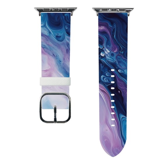 スマートウォッチレザーバンド［ Color Rain - オリジナル - Twilight Ink ］