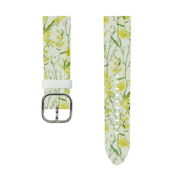 スマートウォッチレザーバンド［ 日比谷花壇 - DelicateGeometry - ライトグリーン ］