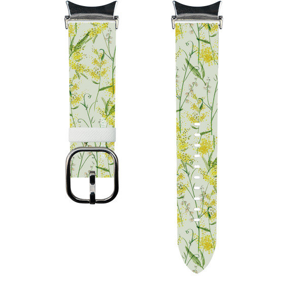 スマートウォッチレザーバンド［ 日比谷花壇 - DelicateGeometry - ライトグリーン ］