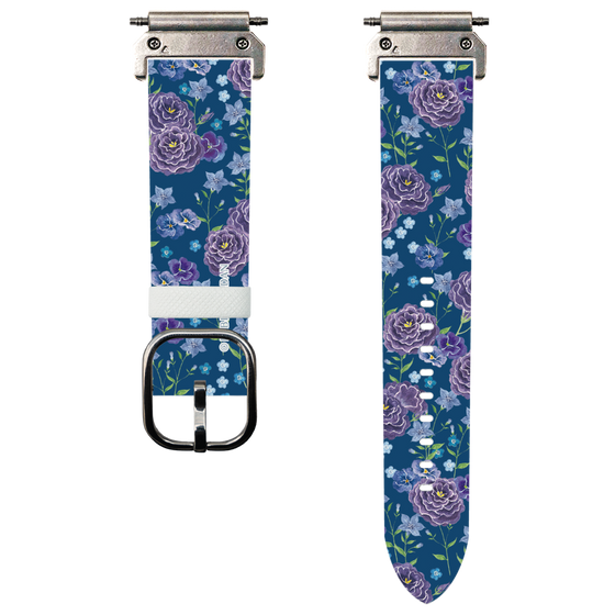 スマートウォッチレザーバンド［ 日比谷花壇 - FloralSymphony - ネイビー ］