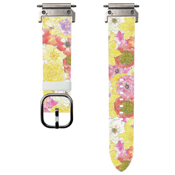 スマートウォッチレザーバンド［ 日比谷花壇 - HarmonyinBloom - イエロー ］