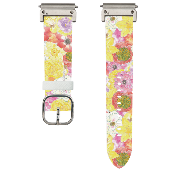 スマートウォッチレザーバンド［ 日比谷花壇 - HarmonyinBloom - イエロー ］
