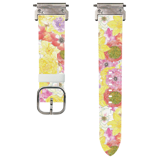 スマートウォッチレザーバンド［ 日比谷花壇 - HarmonyinBloom - イエロー ］