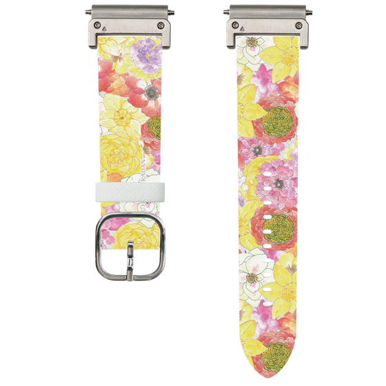 スマートウォッチレザーバンド［ 日比谷花壇 - HarmonyinBloom - イエロー ］