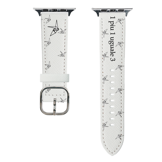スマートウォッチレザーバンド［ 1PIU1UGUALE3 - 鶴 ］