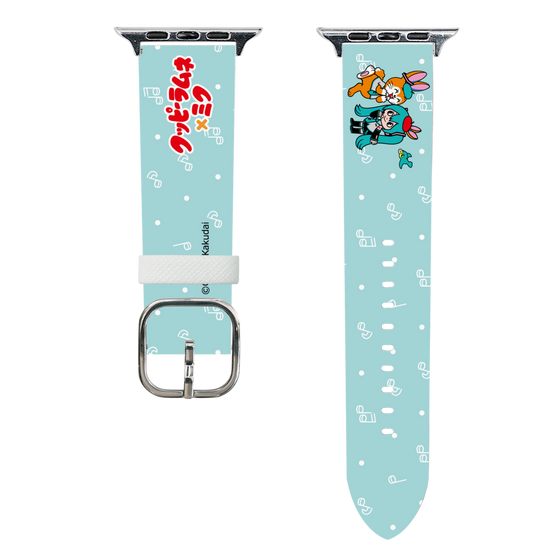 スマートウォッチレザーバンド［ 初音ミク×クッピーラムネ - 初音ミク×クッピー - デフォルメイラスト ］