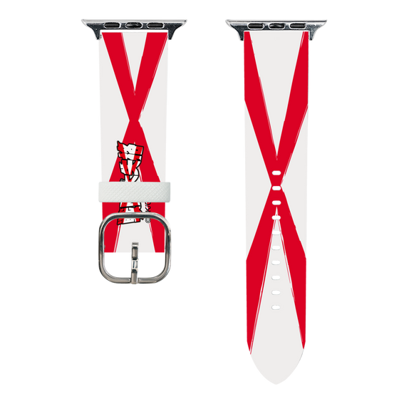 スマートウォッチレザーバンド［ 戦隊大失格 - ロゴ - ホワイト ］