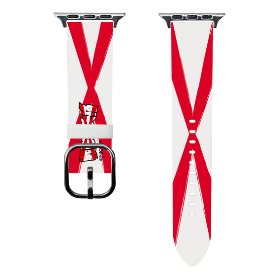 スマートウォッチレザーバンド［ 戦隊大失格 - ロゴ - ホワイト ］