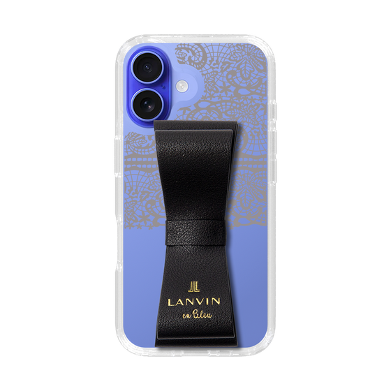 スリムプロテクションケース LANVIN en Bleu - STAND & RING RIBBON Black［ LANVIN en Bleu - Lace - Black ］