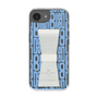 スリムプロテクションケース LANVIN en Bleu - STAND & RING RIBBON Clear［ LANVIN en Bleu - Logo Pattern - Blue ］