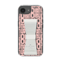 スリムプロテクションケース LANVIN en Bleu - STAND & RING RIBBON Clear［ LANVIN en Bleu - Logo Pattern - Pink ］