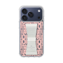 スリムプロテクションケース LANVIN en Bleu - STAND & RING RIBBON Clear［ LANVIN en Bleu - Logo Pattern - Pink ］