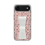 スリムプロテクションケース LANVIN en Bleu - STAND & RING RIBBON Clear［ LANVIN en Bleu - Logo Pattern - Pink ］