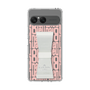 スリムプロテクションケース LANVIN en Bleu - STAND & RING RIBBON Clear［ LANVIN en Bleu - Logo Pattern - Pink ］