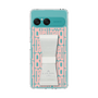 スリムプロテクションケース LANVIN en Bleu - STAND & RING RIBBON Clear［ LANVIN en Bleu - Logo Pattern - Pink ］