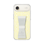 スリムプロテクションケース LANVIN en Bleu - STAND & RING RIBBON Clear［ LANVIN en Bleu - Logo Pattern - Yellow ］