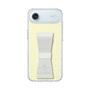 スリムプロテクションケース LANVIN en Bleu - STAND & RING RIBBON Clear［ LANVIN en Bleu - Logo Pattern - Yellow ］