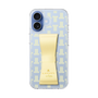 スリムプロテクションケース LANVIN en Bleu - STAND & RING RIBBON Cream Yellow［ LANVIN en Bleu - Monogram - Yellow ］