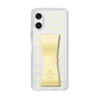 スリムプロテクションケース LANVIN en Bleu - STAND & RING RIBBON Cream Yellow［ LANVIN en Bleu - Monogram - Yellow ］