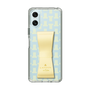 スリムプロテクションケース LANVIN en Bleu - STAND & RING RIBBON Cream Yellow［ LANVIN en Bleu - Monogram - Yellow ］