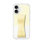 スリムプロテクションケース LANVIN en Bleu - STAND & RING RIBBON Cream Yellow［ LANVIN en Bleu - Lace - Yellow ］