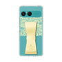 スリムプロテクションケース LANVIN en Bleu - STAND & RING RIBBON Cream Yellow［ LANVIN en Bleu - Lace - Yellow ］