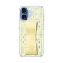 スリムプロテクションケース LANVIN en Bleu - STAND & RING RIBBON Cream Yellow［ LANVIN en Bleu - Logo Pattern - Yellow ］