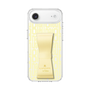 スリムプロテクションケース LANVIN en Bleu - STAND & RING RIBBON Cream Yellow［ LANVIN en Bleu - Logo Pattern - Yellow ］