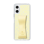 スリムプロテクションケース LANVIN en Bleu - STAND & RING RIBBON Cream Yellow［ LANVIN en Bleu - Logo Pattern - Yellow ］