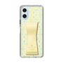 スリムプロテクションケース LANVIN en Bleu - STAND & RING RIBBON Cream Yellow［ LANVIN en Bleu - Logo Pattern - Yellow ］