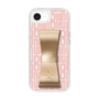 スリムプロテクションケース LANVIN en Bleu - STAND & RING RIBBON Gold［ LANVIN en Bleu - Logo Pattern - Pink ］