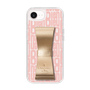 スリムプロテクションケース LANVIN en Bleu - STAND & RING RIBBON Gold［ LANVIN en Bleu - Logo Pattern - Pink ］