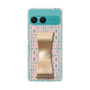 スリムプロテクションケース LANVIN en Bleu - STAND & RING RIBBON Gold［ LANVIN en Bleu - Logo Pattern - Pink ］