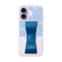 スリムプロテクションケース LANVIN en Bleu - STAND & RING RIBBON Navy［ LANVIN en Bleu - Lace - Blue ］