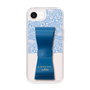 スリムプロテクションケース LANVIN en Bleu - STAND & RING RIBBON Navy［ LANVIN en Bleu - Lace - Blue ］