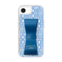 スリムプロテクションケース LANVIN en Bleu - STAND & RING RIBBON Navy［ LANVIN en Bleu - Logo Pattern - Blue ］