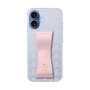 スリムプロテクションケース LANVIN en Bleu - STAND & RING RIBBON Sakura Pink［ LANVIN en Bleu - Monogram - Pink ］
