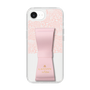 スリムプロテクションケース LANVIN en Bleu - STAND & RING RIBBON Sakura Pink［ LANVIN en Bleu - Lace - Pink ］