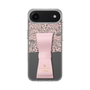 スリムプロテクションケース LANVIN en Bleu - STAND & RING RIBBON Sakura Pink［ LANVIN en Bleu - Lace - Pink ］