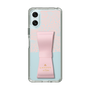 スリムプロテクションケース LANVIN en Bleu - STAND & RING RIBBON Sakura Pink［ LANVIN en Bleu - Lace - Pink ］