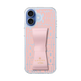 スリムプロテクションケース LANVIN en Bleu - STAND & RING RIBBON Sakura Pink［ LANVIN en Bleu - Logo Pattern - Pink ］