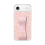 スリムプロテクションケース LANVIN en Bleu - STAND & RING RIBBON Sakura Pink［ LANVIN en Bleu - Logo Pattern - Pink ］