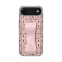 スリムプロテクションケース LANVIN en Bleu - STAND & RING RIBBON Sakura Pink［ LANVIN en Bleu - Logo Pattern - Pink ］