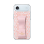 スリムプロテクションケース LANVIN en Bleu - STAND & RING RIBBON Sakura Pink［ LANVIN en Bleu - Logo Pattern - Pink ］