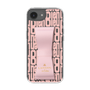 スリムプロテクションケース LANVIN en Bleu - STAND & RING RIBBON Sakura Pink［ LANVIN en Bleu - Logo Pattern - Pink ］